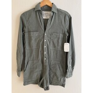 NWT Frank & Eileen Ireland Playsuit XXS Long-Sleeve Linen Blend Romper $448